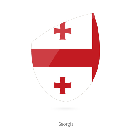 Flag of Georgia. Georgian Rugby flag. Vector Illustration.のイラスト素材