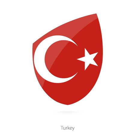 Flag of Turkey. Turkish Rugby flag. Vector Illustration.のイラスト素材