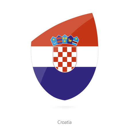 Flag of Croatia. Croatian Rugby flag. Vector Illustration.のイラスト素材