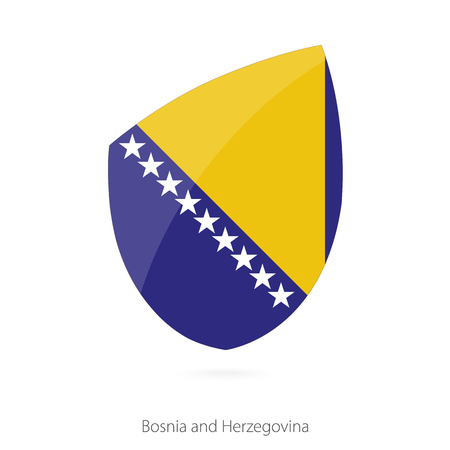 Flag of Bosnia and Herzegovina. Bosnia and Herzegovina Rugby flag. Vector Illustration.のイラスト素材