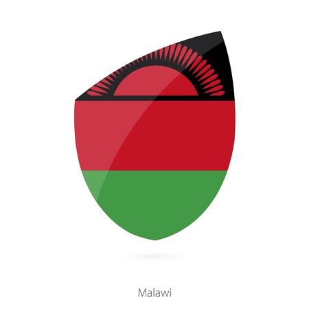 Flag of Malawi in the style of Rugby icon. Vector Illustration.のイラスト素材