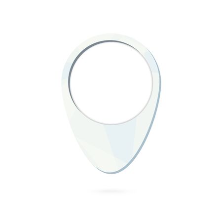 Blue map point symbol, place marker with shadow. Vector Illustration.のイラスト素材