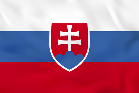 Slovakia waving flag. Slovakia national flag background texture. Vector illustration.のイラスト素材