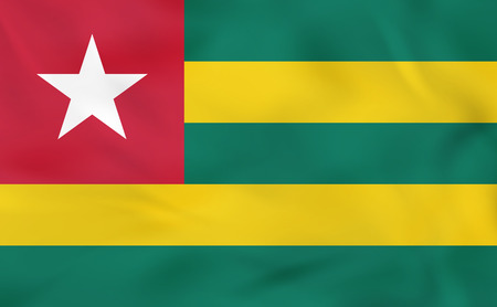 Togo waving flag. Togo national flag background texture. Vector illustration.のイラスト素材