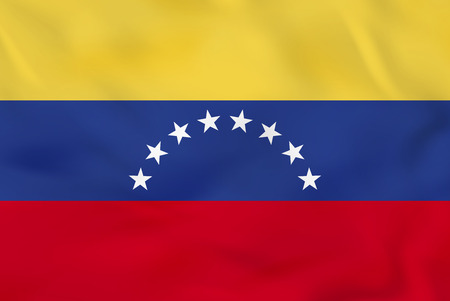 Venezuela waving flag. Venezuela national flag background texture. Vector illustration.のイラスト素材
