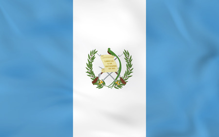 Guatemala waving flag. Guatemala national flag background texture. Vector illustration.のイラスト素材
