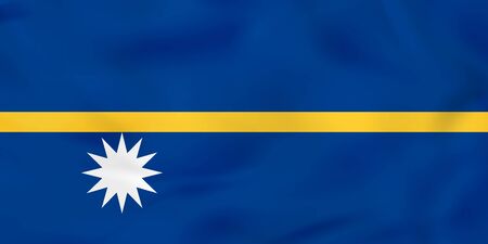 Nauru waving flag. Nauru national flag background texture. Vector illustration.のイラスト素材