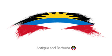 Flag of Antigua and Barbuda in illustration.のイラスト素材