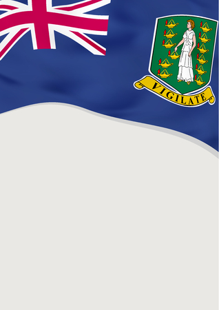 Leaflet design with flag of British Virgin Islands.のイラスト素材