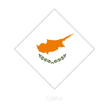 Flag of Cyprus participant of the Europe football competition. Vector flag.のイラスト素材