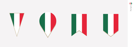 Hungary flag in vertical design, vector illustration.のイラスト素材