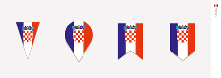 Croatia flag in vertical design, vector illustration.のイラスト素材
