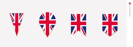United Kingdom flag in vertical design, vector illustration.のイラスト素材