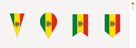 Bolivia flag in vertical design, vector illustration.のイラスト素材