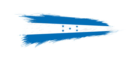 Flag of Honduras in grunge brush stroke, vector grunge illustration.のイラスト素材