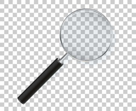 Magnifying Glass Isolated on transparent Background. Vector Magnifier.のイラスト素材