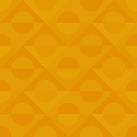 Seamless vector pattern, geometric rhombus with circle pattern in orange color. Pattern included in swatch. Vector illustration.のイラスト素材