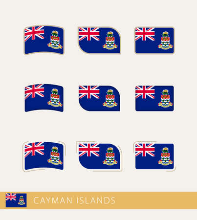 Vector flags of Cayman Islands, collection of Cayman Islands flags. Vector icon.のイラスト素材