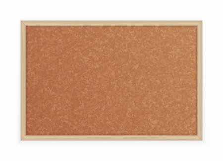 Cork Board with wooden frame, vector illustration board. Empty bulletin Board.のイラスト素材