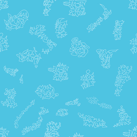 Pattern in colors palette of pool C with abstract map of rugby competition 2023 participants. Vector seamless pattern.のイラスト素材