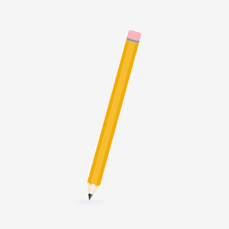 Flat illustration of pencil icon for your design. Vector pencil with eraser.のイラスト素材