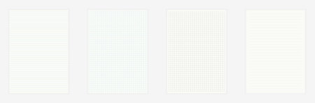 Squared and lined paper sheets collection. Vector paper sheet for notes.のイラスト素材