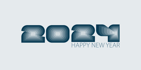 2024 year in retro style, happy new 2024 year for various design. Vector template.のイラスト素材