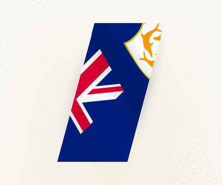 Abstract modern vertical flag of Anguilla on beige background with dots. Flag for different types of design.のイラスト素材