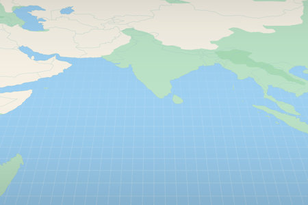 Maldives highlighted on a detailed map, geographic location of Maldives. Vector Map.のイラスト素材