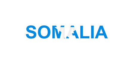 Letters Somalia in the style of the country flag. Somalia word in national flag style. Vector illustration.のイラスト素材