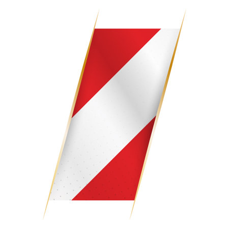 Austria flag in the form of a banner with waving effect and shadow. Modern vector design.のイラスト素材