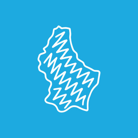 Abstract Scribble Map of Luxembourg. Minimalist vector design for travel, culture, and creative projects.のイラスト素材