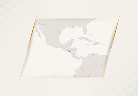 El Salvador Country Map Featuring National Flag Colors. Vector illustration.のイラスト素材