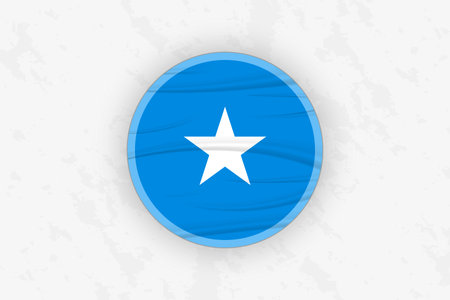 Somalia Flag Circular Sticker Design, National Pride Decal. Vector illustration.のイラスト素材