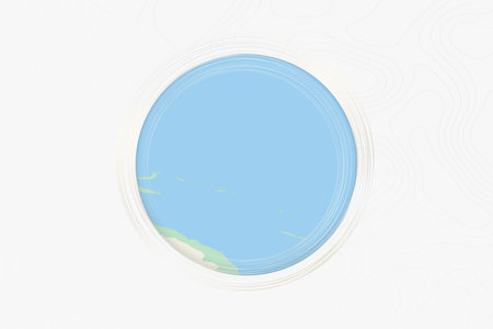 Stylized Map of Nauru with Neighboring Areas. Map in a modern, minimalistic style with soft gradient...