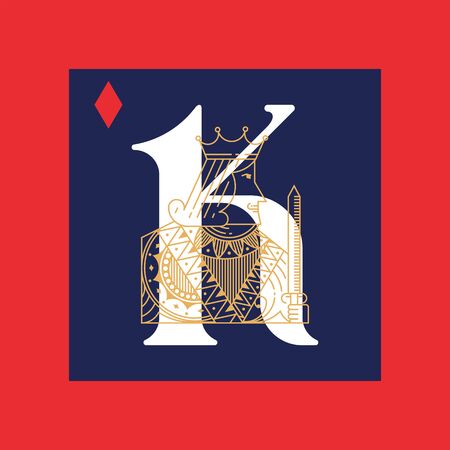 PLAYING CARDS Kのイラスト素材