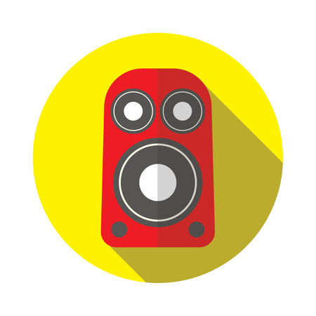 Speaker icon. Flat color design. Vector illustration. EPS 10のイラスト素材
