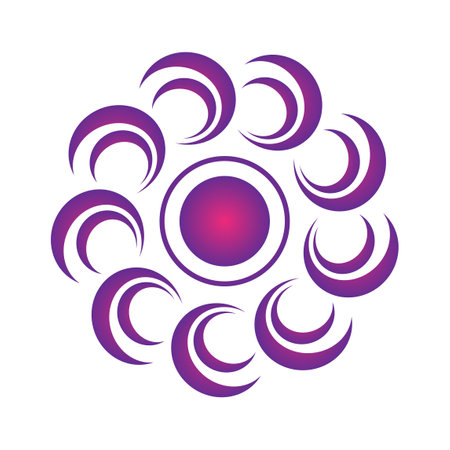 Abstract design element. Vector Illustration. EPS 10. Purple color.のイラスト素材