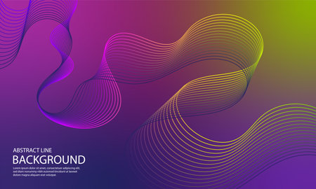 Abstract background with wavy lines. Vector illustration. Eps 10.のイラスト素材