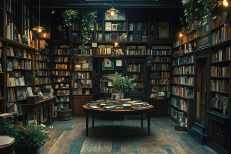 bookshop background with table in foreground --ar 3:2 --stylize 250 --v 6.1 Job ID: 0a68fd3c-c0de-4436-b65c-69e5019efa46の素材