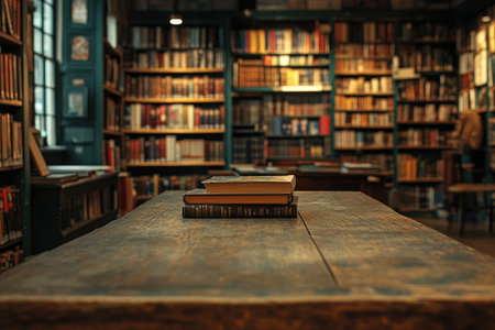 bookshop background with table in foreground --ar 3:2 --stylize 250 --v 6.1 Job ID: 005361ac-79e8-416d-950d-7d1a13e541ccの素材