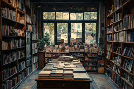 bookshop background with table in foreground --ar 3:2 --stylize 250 --v 6.1 Job ID: 94515277-b4c3-437a-b9ca-5f65a7fc4bf5の素材