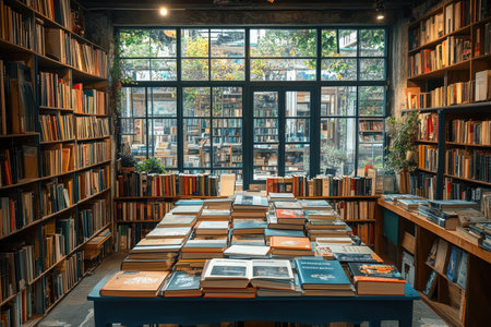bookshop background with table in foreground --ar 3:2 --stylize 250 --v 6.1 Job ID: e4e07d9c-7cd4-4ce8-b308-b529777ee6a0の素材