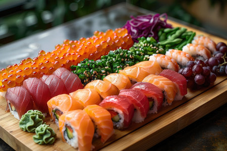 Sushi Set - Different Types of Maki Sushi and Nigiri Sushiの素材