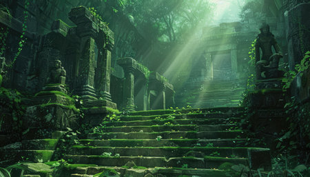 Mystical temple ruins in Bali island, Indonesia. Religious architecture.の素材
