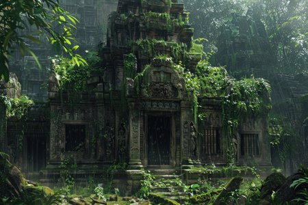 Beng Mealea Temple, Ubud, Bali, Indonesiaの素材