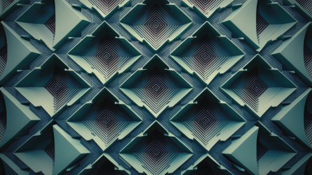 abstract background with geometrical pattern. 3d render illustrationの素材
