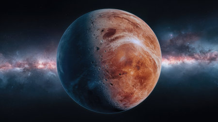 Planets, stars and galaxies in outer space showing the beauty of space exploration.の素材