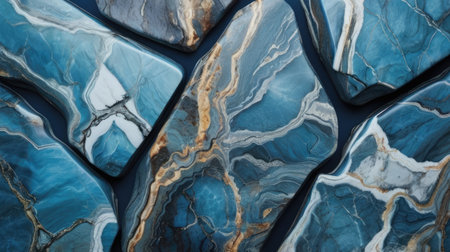Blue marble texture background pattern with high resolution. Natural stone surface.の素材