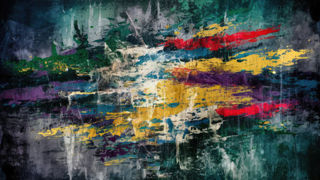 Colorful grunge background with paint splashes. Abstract background.の素材